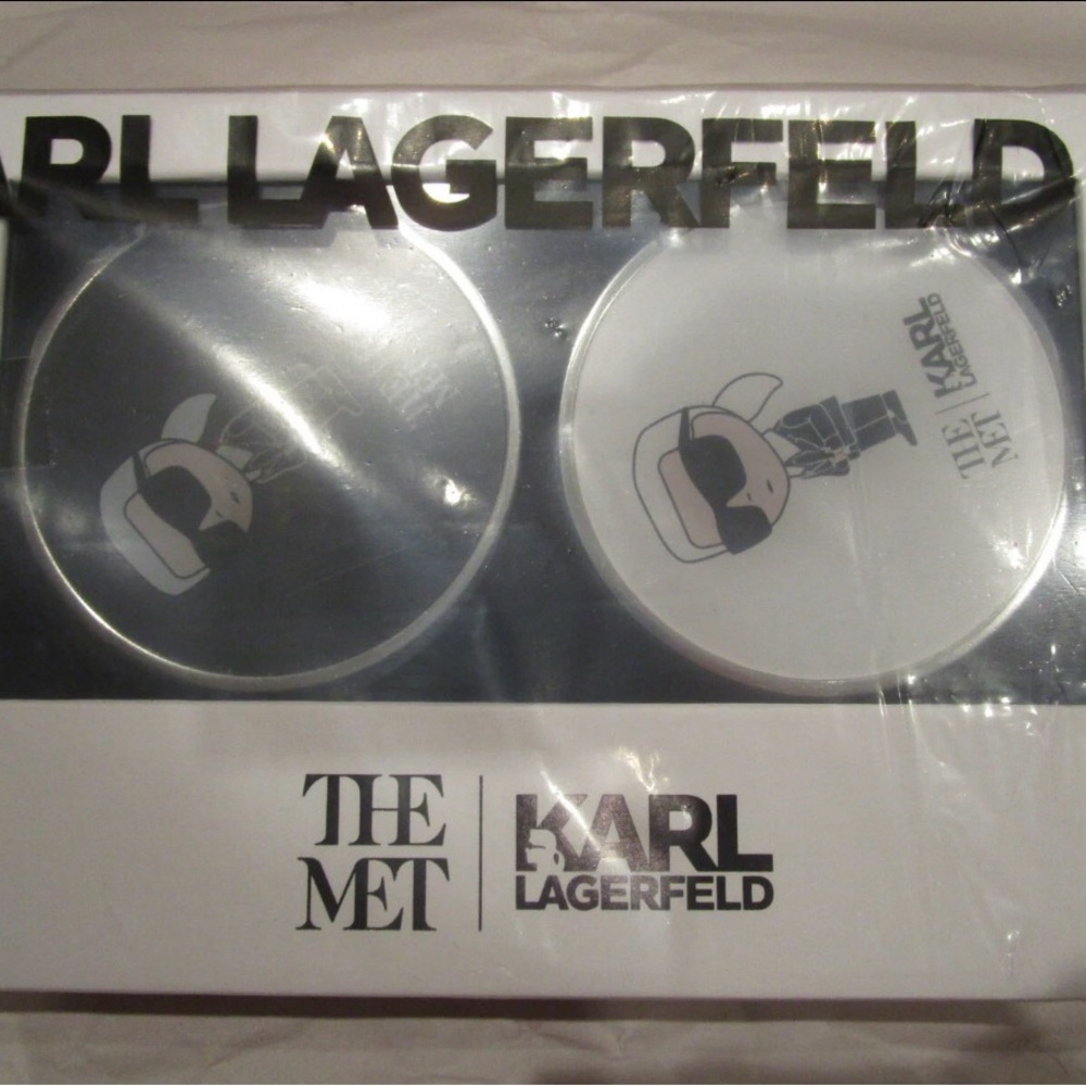 Karl Lagerfeld Ikonik Coaster Set - Black and White